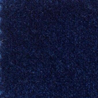 Verzelloni fabric sample, deep blue looped pile texture, uniform surface with subtle height variations, tago 17043 model.